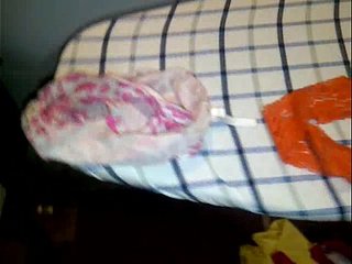 Man jerks off to downstair neighbor's panties