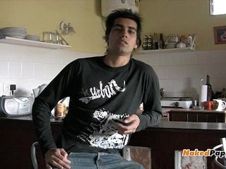 Cute Latin Top gets his ass played with and jacks off